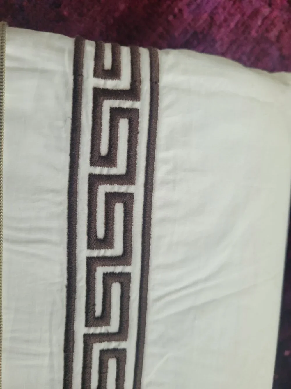 Williams Sonoma Chambers Heritage Greek-Key Full/Queen Duvet Egyptian cotton